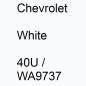 Preview: Chevrolet, White, 40U / WA9737.